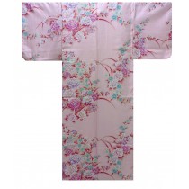 Ladies Kimono - Peony & Chrysanth - Pink