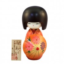 Kokeshi Doll - Ameagari Red