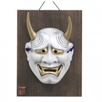 Kabuki Mask Hannya with Ornamental Wooden Plate