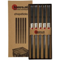 Konro Grill Chopstick Set Stainless Steel Black