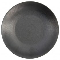 Yuzu Black Deep Rice Plate 25.2x4.7cm