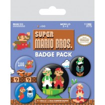 Super Mario Bros - Retro Badge Pack 