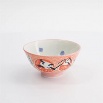 Kawaii Rice Bowl Daruma Pink 11.3x5.8cm 300ml