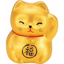 Maneki Neko - Lucky Cat - Gold - Wealth & Prosperity - 5.2 cm