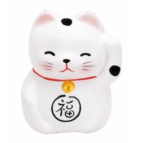 Maneki Neko - Lucky Cat - White - Purity & Happiness - 5.2 cm