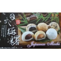 Japanese Style Mochi Rice Cake Assorted Red Bean, Peanut  & Sesame Flavours 450g