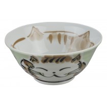 Kawaii Tayo Bowl Fuku Cat Green 15 x 7cm 500ml 