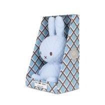 Miffy - Plush - Miffy Quilted Bonbon Blue in Giftbox 9 Inches