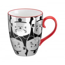 Maneki Neko - Kawaii Lucky Cat Mug W/Giftbox White Cat 