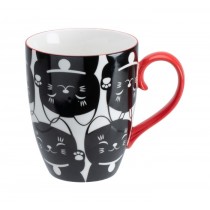 Maneki Neko - Kawaii Lucky Cat Mug W/Giftbox Black Cat