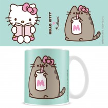Pusheen x Hello Kitty - Mug - A Good Book & A Glass of Milk