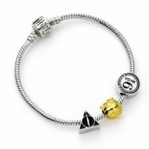 Harry Potter Bracelets With Bead Charms Deathly Hallows, Golden Snitch & Platform 9 3/4