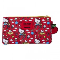 Loungefly Sanrio Hello Kitty 50th Anniversary Classic All Over Print Nylon Pouch Wristlet