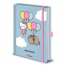 Pusheen x Hello Kitty (Up, up and Away!) A5 Premium Notebook