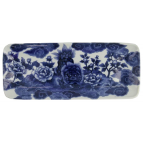 Japonism Lion Plate Blue 28.5x14x2.5cm