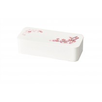 Hakoya Sakura One-tier Slim Bento Box (550mL) White