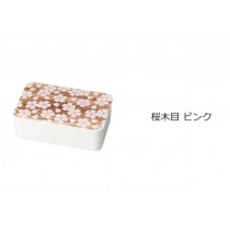 Hakoya Sakura Mokume One Tier Bento Box Pink 600ml