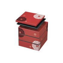 Hakoya Ojyu Three Tier Picnic Box Large | Red