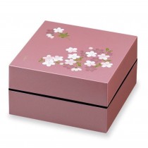 Showa 2 Tier Cherry Blossom Square Lunch Bento | Pink
