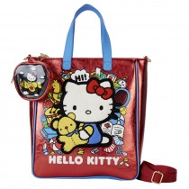 Loungefly Sanrio Hello Kitty 50th Anniversary Metallic Tote Bag With Coin Bag