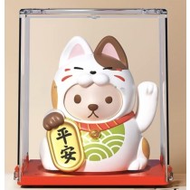 Lucky Cat - Waving Solar Maneki Neko Decoration - Kawaii Solar Cat Brown 5.8 x 5 x 6.5 cm