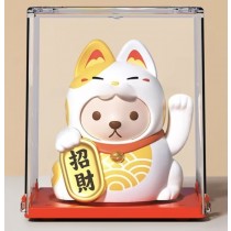 Lucky Cat - Waving Solar Maneki Neko Decoration - Kawaii Solar Cat Yellow 5.8 x 5 x 6.5 cm