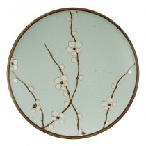 Green Soshun Plate 19.5x3cm