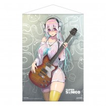 Super Sonico - Super Sonico with Guitar Wall Scroll 50 x 70 cm