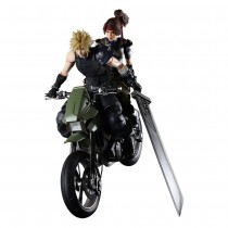 Final Fantasy VII Remake Play Arts Kai Action Figure & Vehicle Jessie, Cloud & Bike