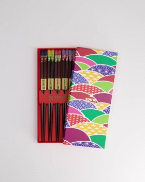 Chopstick Gift Set Wooden Multi Color