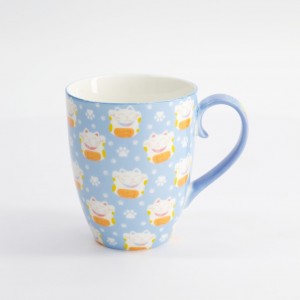Kawaii Lucky Cat Mug W/Giftbox Blue 8.5x10.2cm 340ml