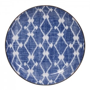 Shibori Blue Plate 15.5x2.5cm