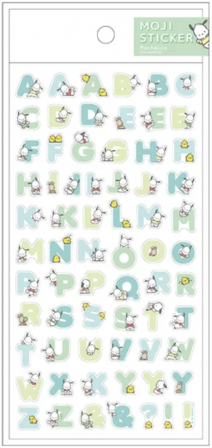 Sanrio Moji Sticker Alphabet Pochacco