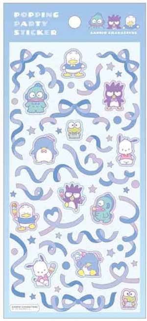 Sanrio Popping Party Sticker Sanrio Characters Stimulating Blue