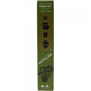 Nippon Kodo - Morning Star - Green Tea - 50 Incense Sticks & Holder