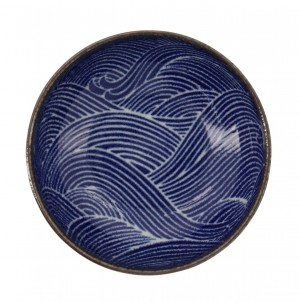 Seigaiha Blue Bowl 12.5x4.2cm 300ml 1