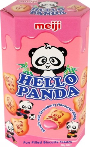 Meiji - Hello Panda Strawberry Flavoured  Biscuit
