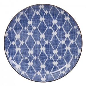 Shibori Blue Plate 25x3cm