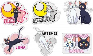 Sailor Moon R - Luna & Artemis Transparent Die-Cut - Sticker Set