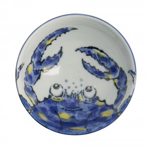 Seafood Rice Bowl 11.2x6.2cm 300ml Crab Blue