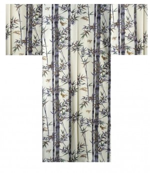 Mens Yukata - Bamboo & Sparrow - White