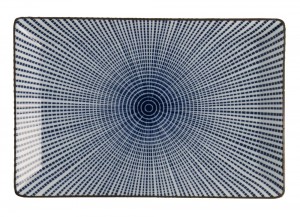 Sendan Blue Oblong Plate 17.5x11.5x2.5cm