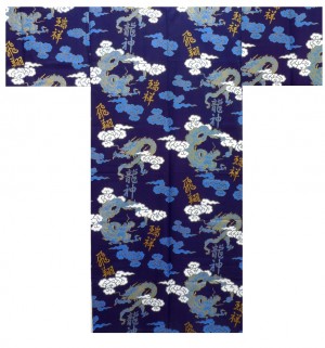 Mens Yukata - Dragon & Cloud - Navy