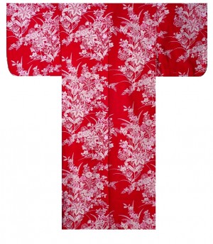Ladies Yukata - Lily - Red