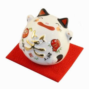 Maneki Neko - Lucky Cat Fat Piggy Box Smile