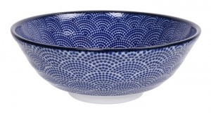 Nippon Blue Ramen Bowl Dots 21x7.8cm 1000ml