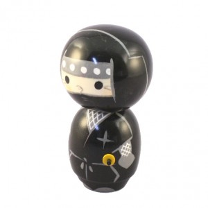 Kokeshi Doll - Ninja Black