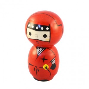Kokeshi Doll - Ninja Red
