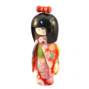 Kokeshi Doll - Osumashi Red