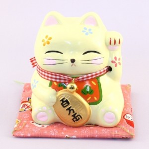 Maneki Neko - Lucky Cat Money Box Yellow (M)